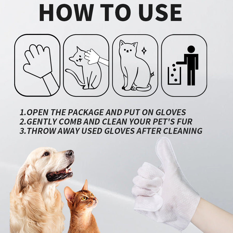 Pet Grooming Glove Wipes